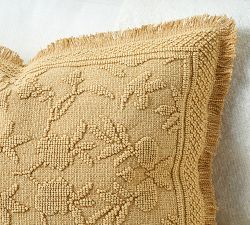 Marigold Fringe Lumbar Pillow Cover