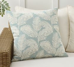 Open Box: Sylvie Palm Outdoor Performance Pillow, 24" - Sky