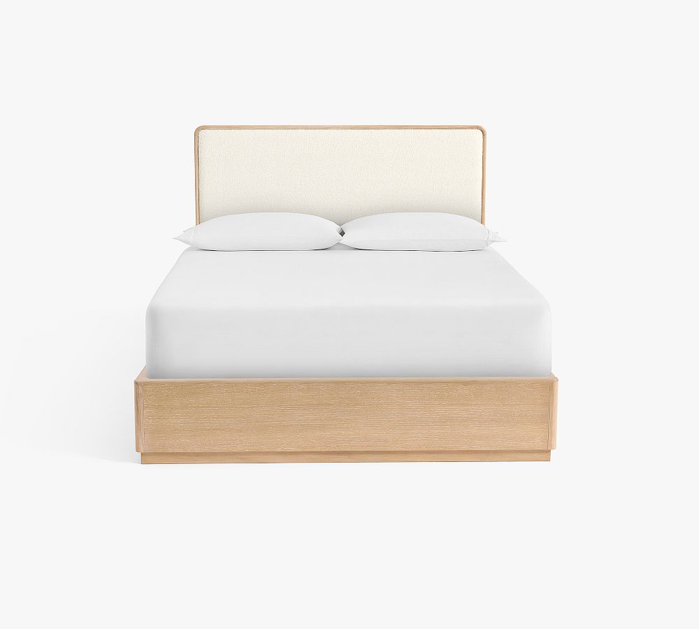Kona Upholstered Bed - Fog, Luxe Boucle Ivory, King