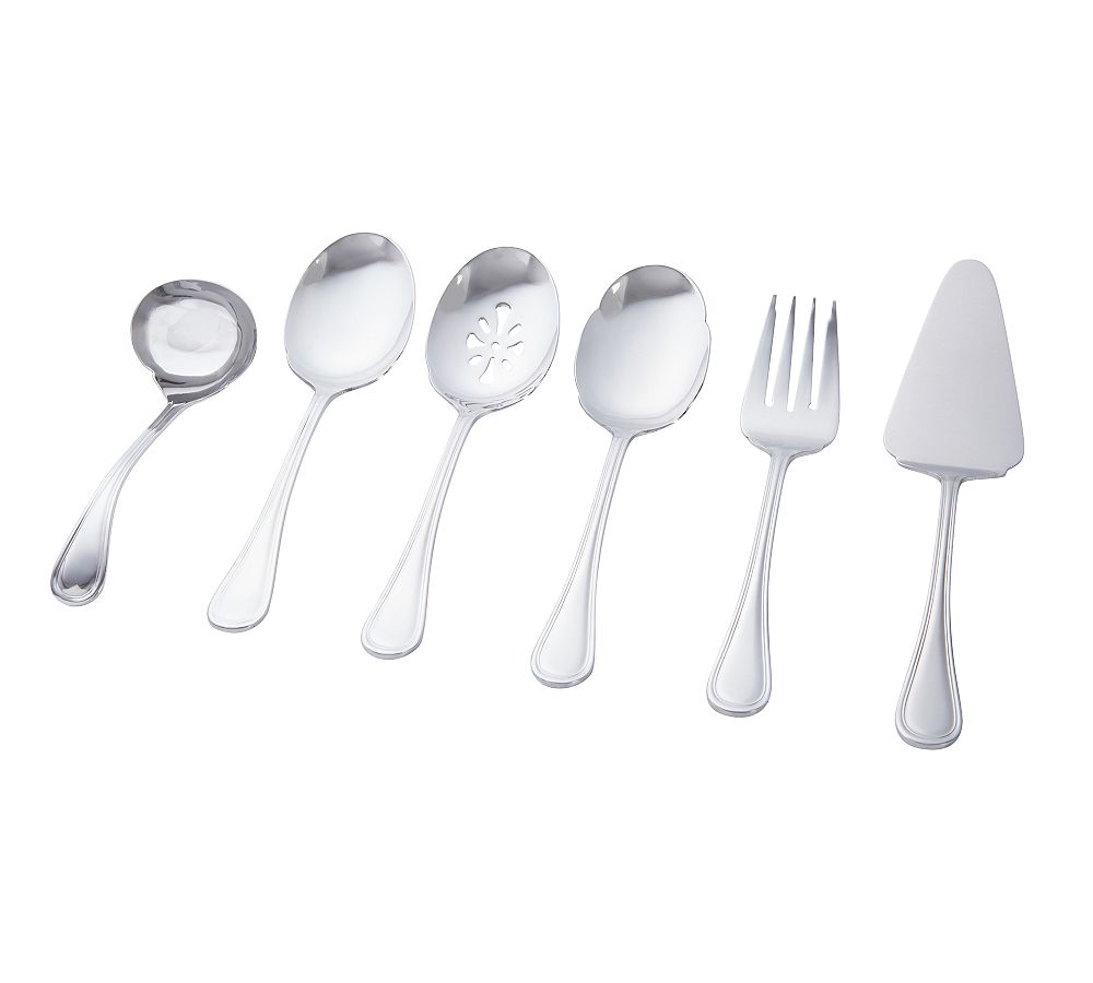 Caterer's Box Serving Utensils - Set of 6 - Set of 6 - Stainless Steel