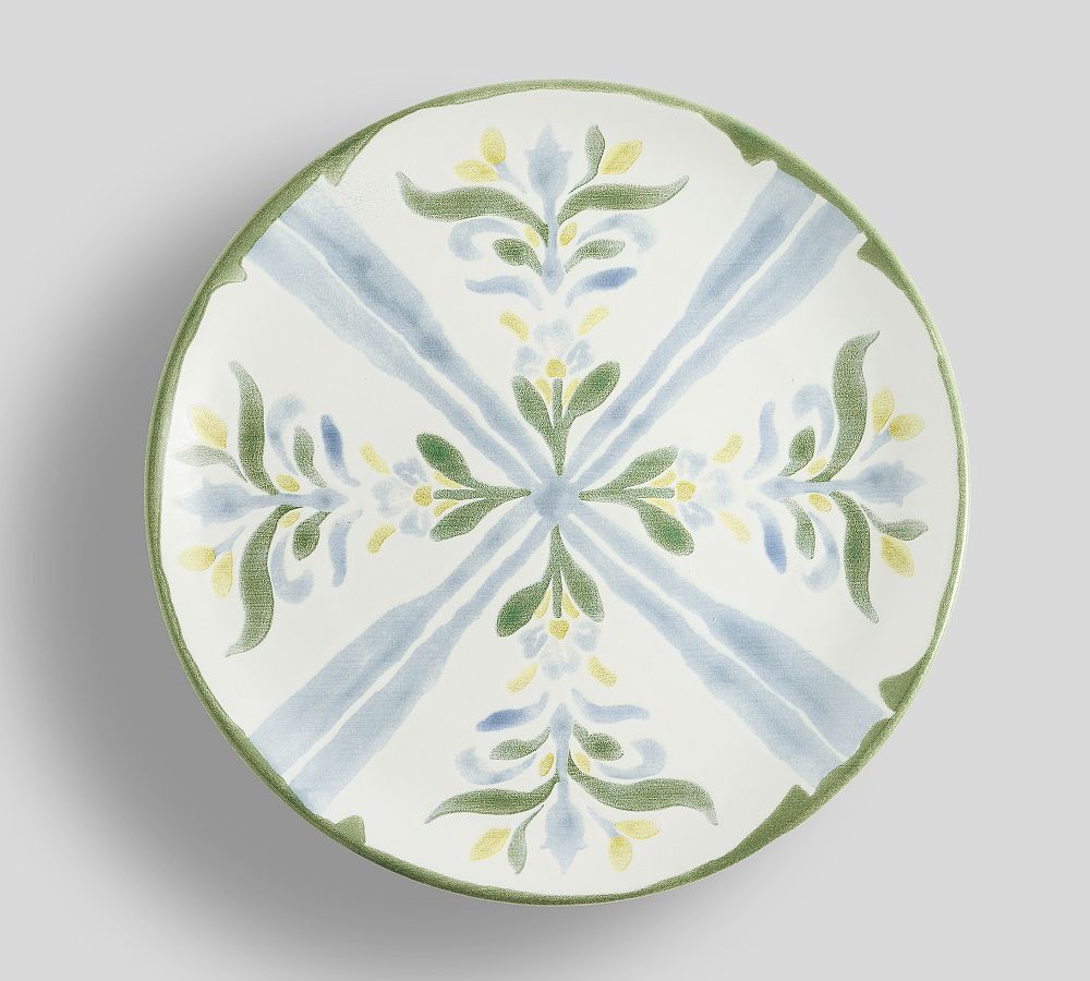 Chambray Tile Stoneware Salad Plates - Set of 4 - Set of 4 - Chambray Multi
