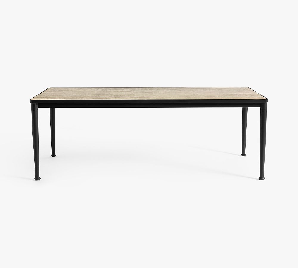 Ellis Metal Rectangular Outdoor Dining Table (86") - Forged Iron