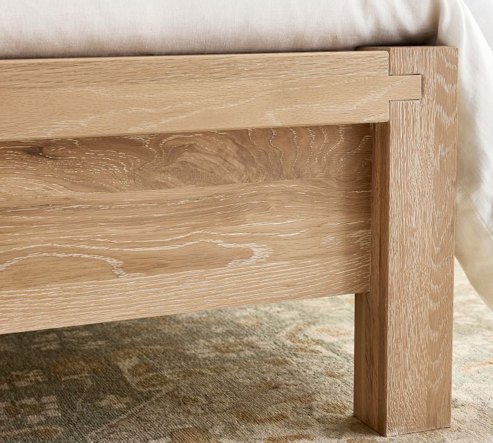Joinery Bed, Queen or King | Solid White American Oak | Pottery Barn
