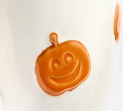 Jack-O-Lantern Icon Stoneware Mugs - Set of 2