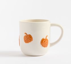 Jack-O-Lantern Icon Stoneware Mugs - Set of 2
