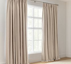 Belgian Flax Linen Pinch Pleat Blackout Curtain