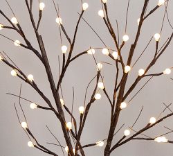 Lit Faux Twig Branches, 37" - Set of 6