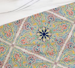 Penelope Medallion Organic Percale Duvet Cover