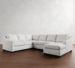 York Slope Arm 4-Piece Chaise Sectional  (115")