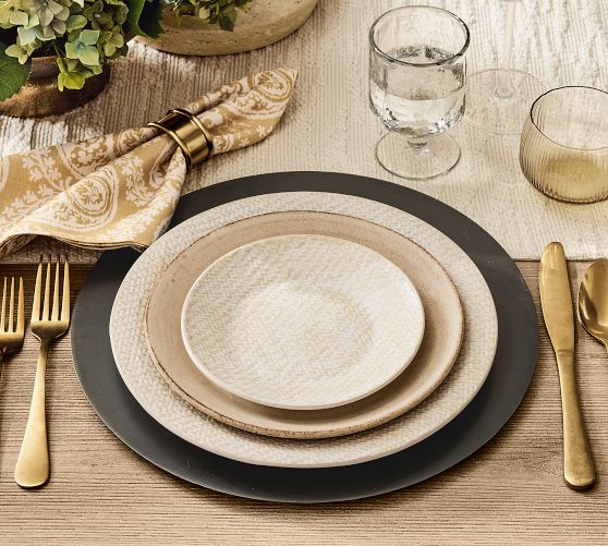 Elena Stoneware Appetizer Plates - Set of 4 by Pottery Barn