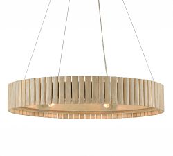 Rosalia Round Bamboo Chandelier (31")