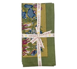 Jardin Block Print Cotton Napkins, Set of 6