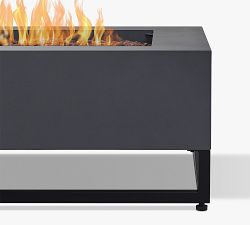 Aisha Steel Square Propane Fire Pit Table with Lid Cover (36")