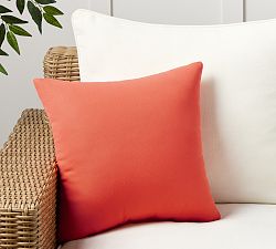 Open Box: Sunbrella® Solid Outdoor Pillow, 18" Square - Tropical Orange