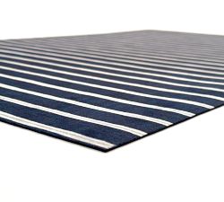 Un-Rug Ticking Striped Washable Floor Mat