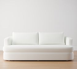 Open Box: Balboa Upholstered Sofa (95") - Performance Slub Weave White, Smoked Vanilla