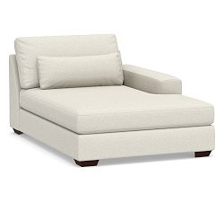 Open Box: Big Sur Square Arm Deep Seat Right Wide Chaise - Performance Boucle Oatmeal, Espresso