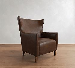 Open Box: Brazos Leather Armchair - Statesville Molasses, Brindle