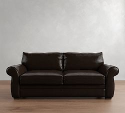 Open Box: Pearce Roll Arm Leather Grand Sofa (90") - Statesville Espresso, Espresso