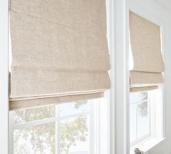 Emery Linen Cordless Roman Blackout Shade