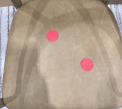 Open Box: Laguna Leather Dining Armchair - Keystone Sandstone, Seadrift