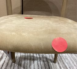 Open Box: Laguna Leather Dining Armchair - Keystone Sandstone, Seadrift