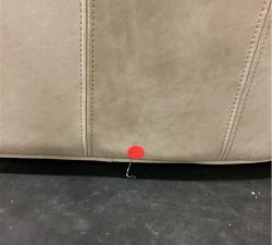 Open Box: Irving Roll Arm Leather Swivel Armchair without Nailheads (33") - Nubuck Wheat