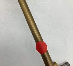 Open Box: Amalia Alabaster Round Pendant (12") - Vintage Brass