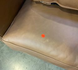 Open Box: Ayden Barrel Arm Leather Swivel Chair (32") - Churchfield Camel