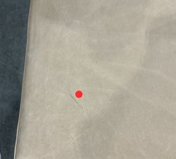 Open Box: Ayden Leather Ottoman - Nubuck Wheat