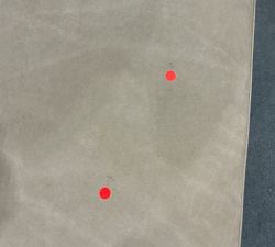 Open Box: Ayden Leather Ottoman - Nubuck Wheat