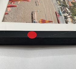 Open Box: Beach Days in Positano Framed Print by Rebecca Plotnick (28" x 42") - Black