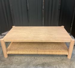 Open Box: Bolinas Rectangular Woven Coffee Table (54") - Seadrift