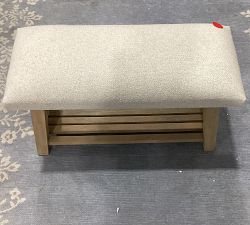 Open Box: Boucle Entry Bench (28.5") - Oatmeal, Fog