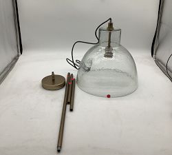 Open Box: Bridget Recycled Glass Pendant, Small (14") - Tumbled Brass