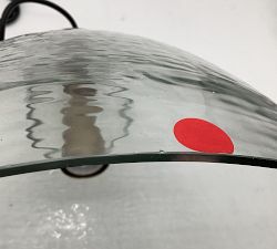 Open Box: Bridget Recycled Glass Pendant, Small (14") - Tumbled Brass