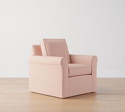 Open Box: Cameron Roll Arm Replacement Slipcover for Armchair - Performance Slub Weave Blush