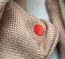 Open Box: Cameron Roll Arm Replacement Slipcover for Armchair - Performance Slub Weave Blush