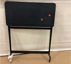 Open Box: Carter Rectangular Metal Folding Tray Table (23") - Black