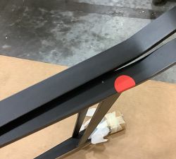 Open Box: Carter Rectangular Metal Folding Tray Table (23") - Black