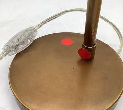 Open Box: Estelle Rattan Task Table Lamp (28") - Vintage Brass