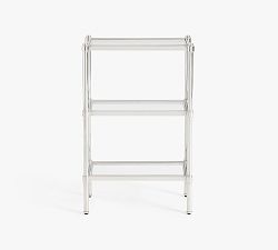 Open Box: Everson Wide Etagere (22"W x 34"H)- Polished Nickel