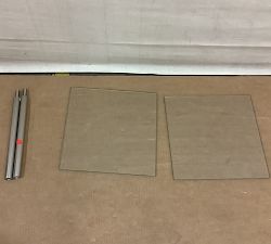 Open Box: Everson Wide Metal Storage Shelf (22"W x 34"H) - Polished Nickel