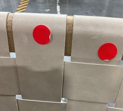 Open Box: Fenton Leather Dining Side Chair - Statesville Pebble, Seadrift