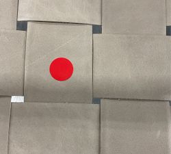 Open Box: Fenton Leather Dining Side Chair - Statesville Pebble, Seadrift