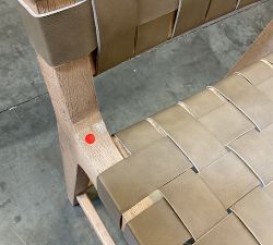 Open Box: Fenton Woven Leather Counter Stool - Legacy Taupe, Seadrift