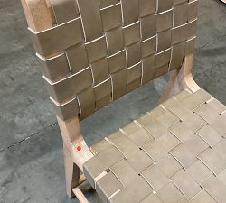 Open Box: Fenton Woven Leather Counter Stool - Legacy Taupe, Seadrift