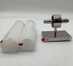 Open Box: Frances Alabaster Double Tube Sconce (22") - Polished Nickel