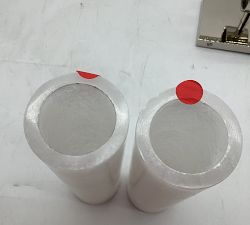 Open Box: Frances Alabaster Double Tube Sconce (22") - Polished Nickel