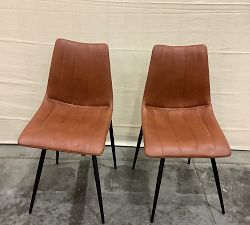 Open Box: Fresno Upholstered Dining Chair, Set of 2 - Brown, Black